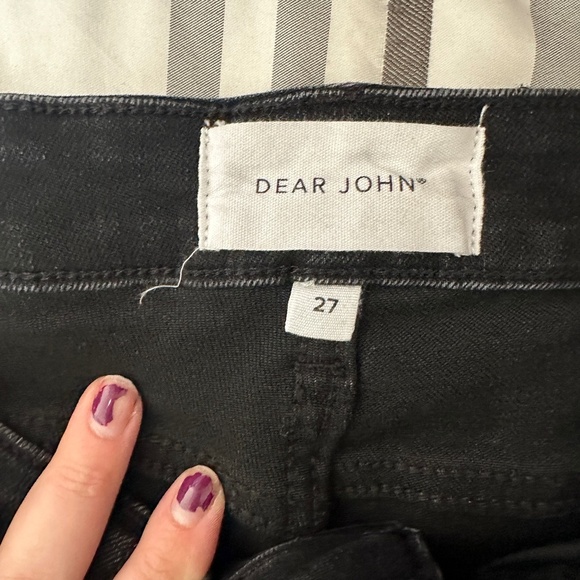 DEAR JOHN Black Jeans Size 27 Blaire Straight High Rise Cotton Blend - Picture 5 of 8